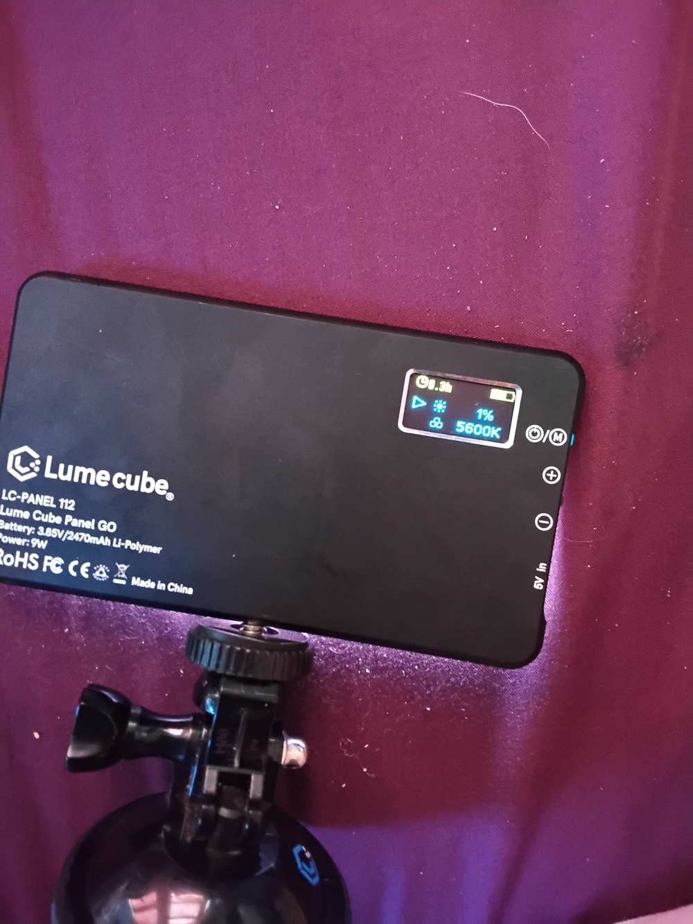 Lume Cube LC-Panel 112 Portable LED 2 Tone Light Panel With Mount - Black